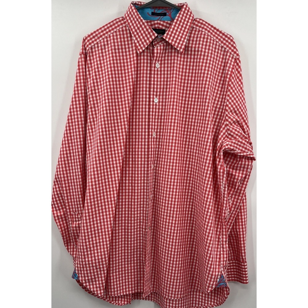 Lilly Pulitzer Men's Shirt XL Gingham Check Button Down Long Sleeve